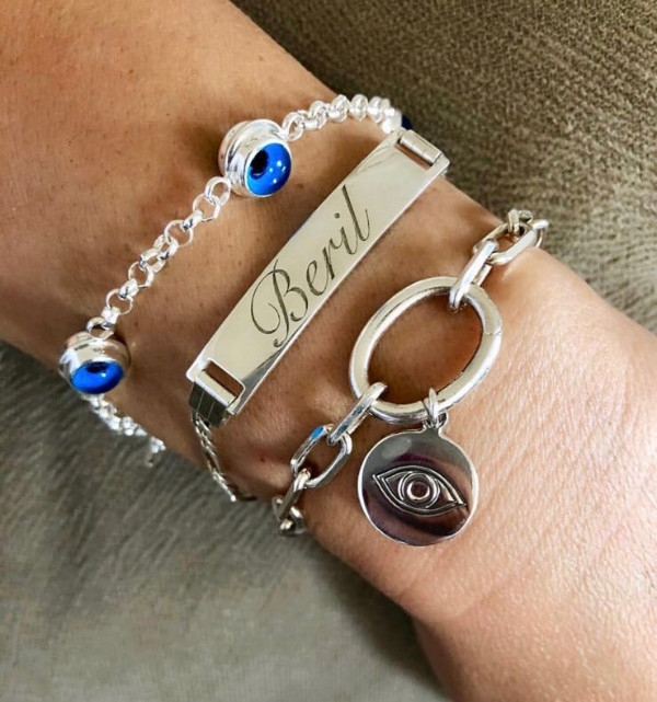 144-re GÖZ MADALYON BİLEKLİK - Görsel 1