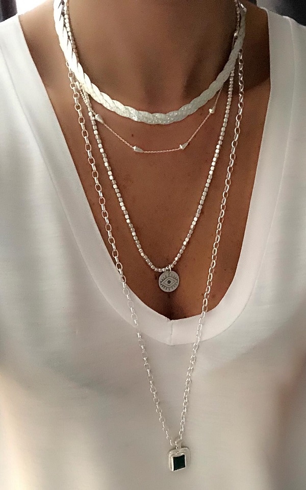 OVAL TOPLU ZİNCİR KOLYE - Görsel 1