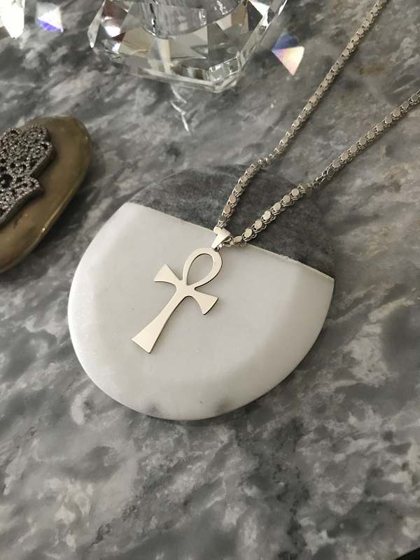 ANKH MADALYONLU ARPA ZİNCİR KOLYE - Görsel 2