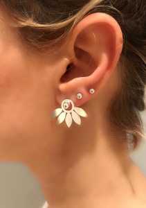 MAT ÇİÇEK KÜPE - Görsel 3