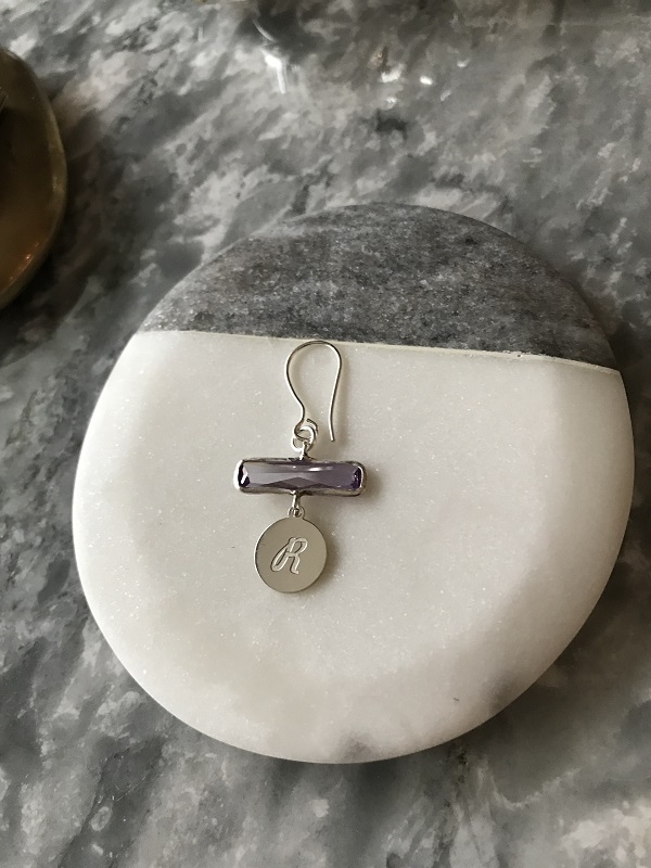 KRİSTAL TAŞLI HARF KÜPE - Görsel 1