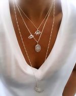 AY VE GÜNEŞ MADALYONLU KOLYE