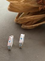 TURKUAZ TAŞ İŞLEMELİ BEŞGEN KÜPE - Görsel 3