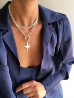 ÇİFT ZİNCİRLİ BÜYÜK KUZEY YILDIZ KOLYE - Görsel 2