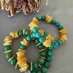 YEŞİL TURKUAZ VE AKİK BİLEKLİK SETİ