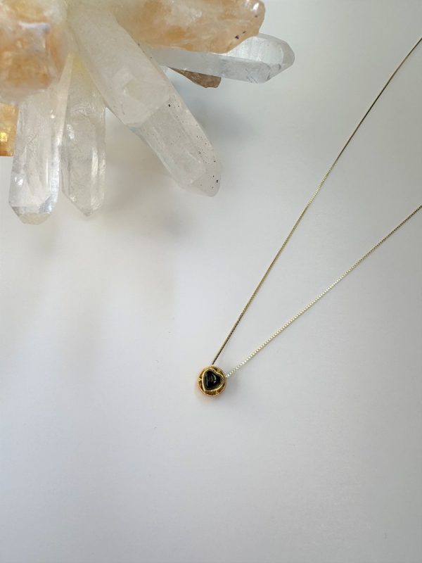 TURMALİN TAŞLI KALP KOLYE.jpg1000PİX TURMALİN TAŞLI AŞK KOLYE - Görsel 1