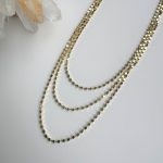 ÜÇ SIRA KÜP ZİNCİR KOLYE