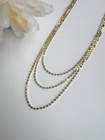 ÜÇ SIRA KÜP ZİNCİR KOLYE