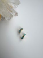 TURKUAZ TAŞLI HALKA KÜPE